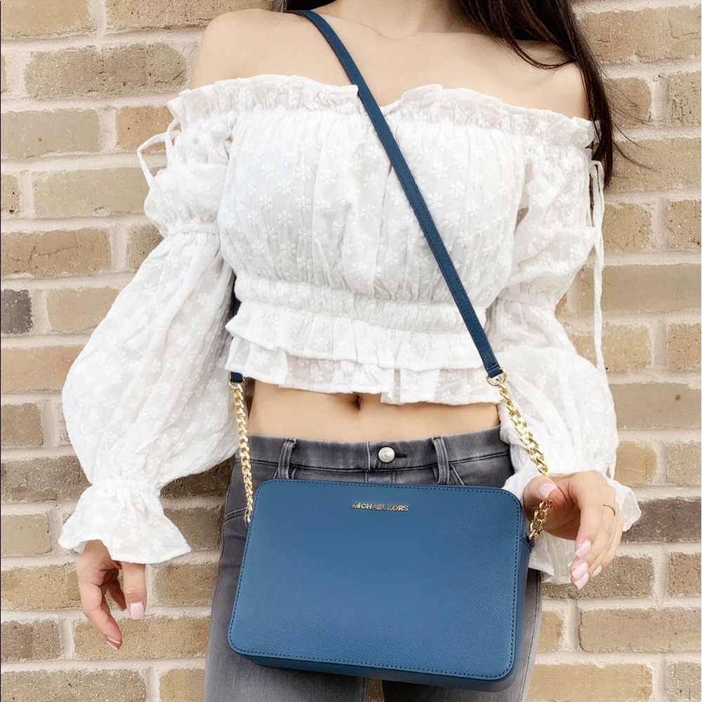 Bundle👜💕Michael Kors Large Crossbody Blue wallet - Picture 4 of 8